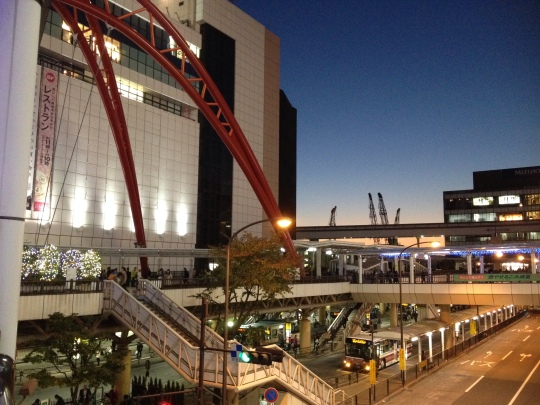 A nice view of Tachikawa station plaza