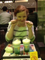 Me and the drinks of garish green!