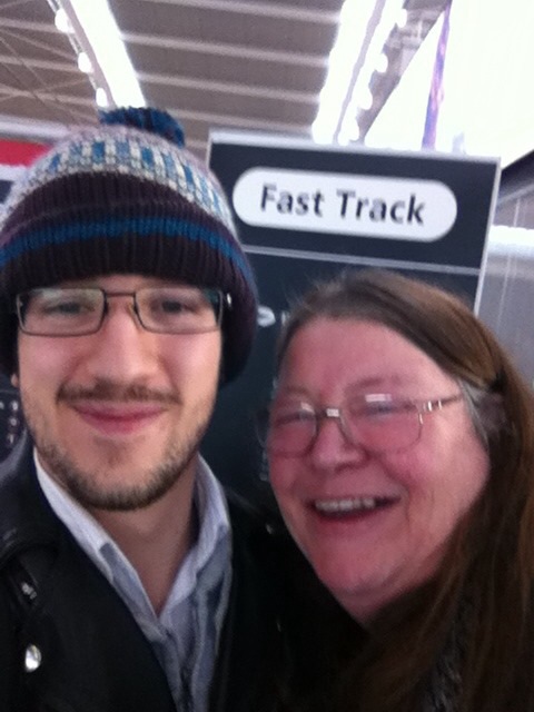 Mitch and my Mum at the airport!
