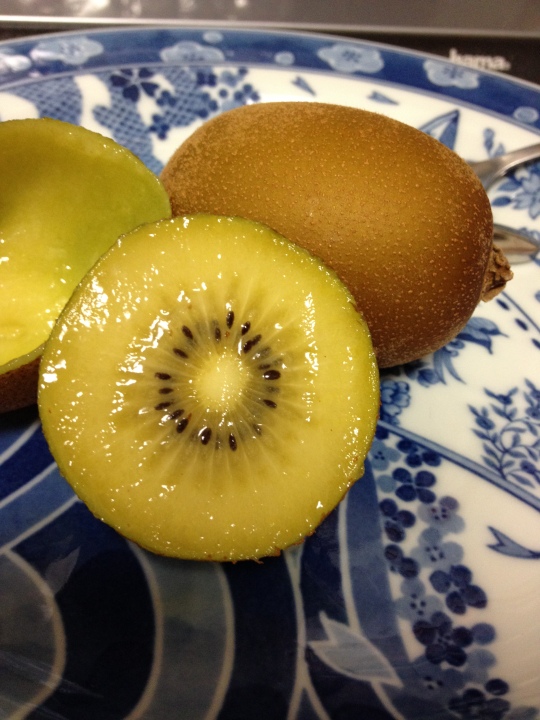 Japan and Marlene have introduced me to golden kiwi fruit; it's delicious :)