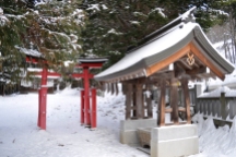 A little shrine hidden in the snow