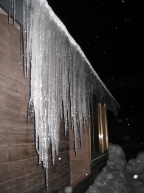 Some of the first monster icicles we found