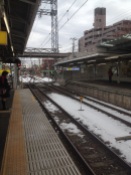 My snowy station; the beginning of the long 7am commute!