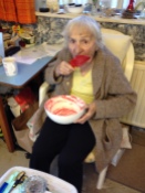 I caught Nan licking the bowl!