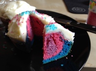 The first picture I took at Mitch's; I made colourful muffins :)
