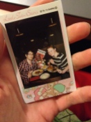 The waitress took a polaroid of us )
