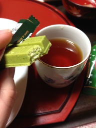 Matcha Kit-Kat and Sakura tea