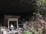 Another little Buddha place; they loved putting them in creepy, uner-rock places
