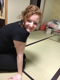 Our tatami mat room. 8 of us sharing in total, like a giant sleepover!