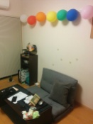 we put up my birthday balloons :)