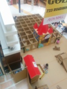 AMAZING cardboard fort in the mall in which I work