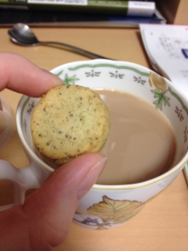 Earl grey tea cookies from Sam in my Totoro mug from Amy