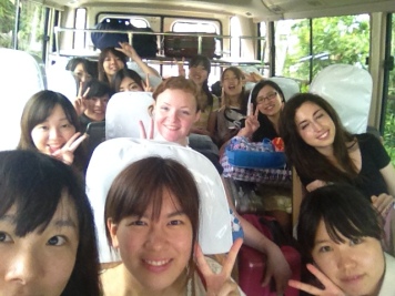 Shuttle bus to the hostel!